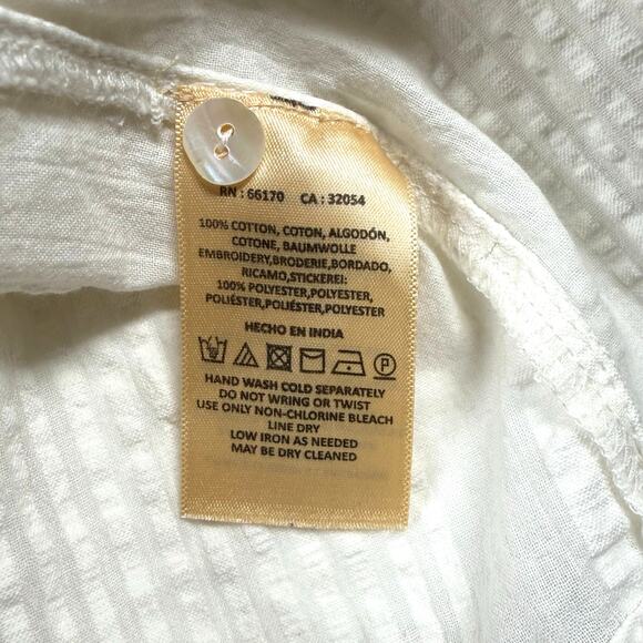 Anthropologie Akemi + Kin Boho Embroidered Top size 0 NWT 100% cotton XS - Picture 9 of 16